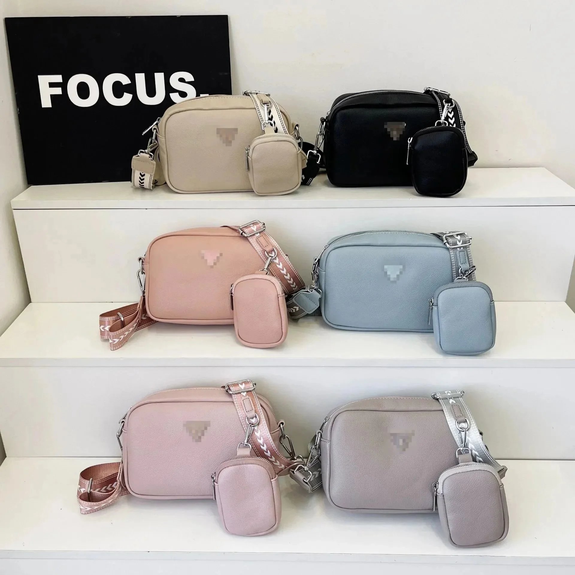 Focus Mini Crossbody Bag with Matching Pouch Set