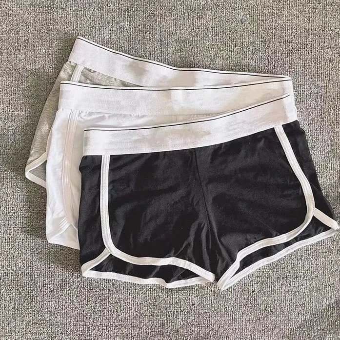 High-Waisted Athletic Shorts for Women - Black and White