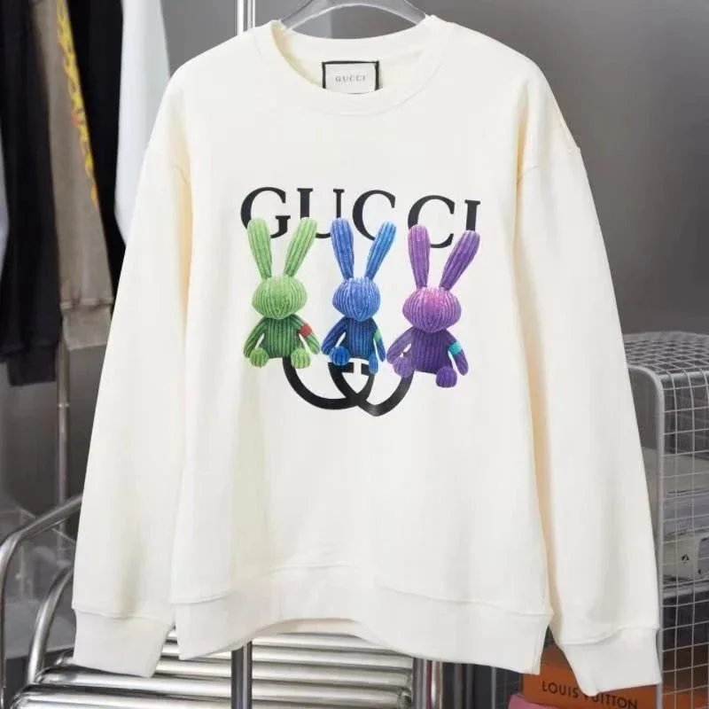 Gucci Rabbit Logo Sweatshirt White Crewneck