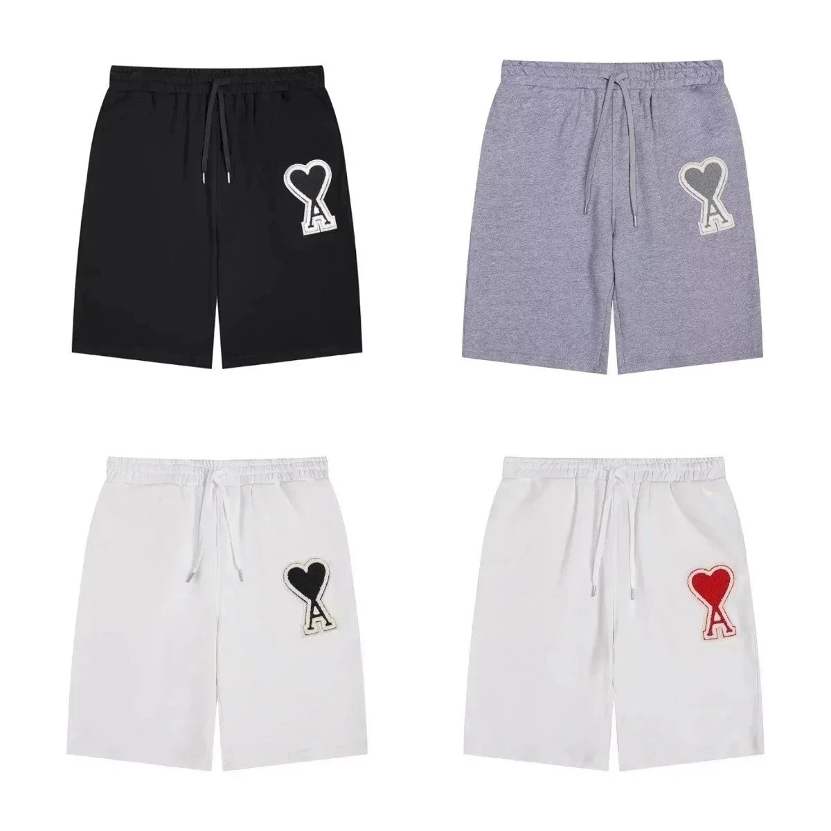 BAPE Heart Logo Sweat Shorts for Men and Women