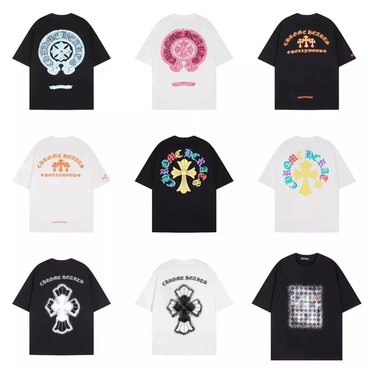 CHRONIC DECADES Oversized T-Shirt with Cross Design and Embroidery