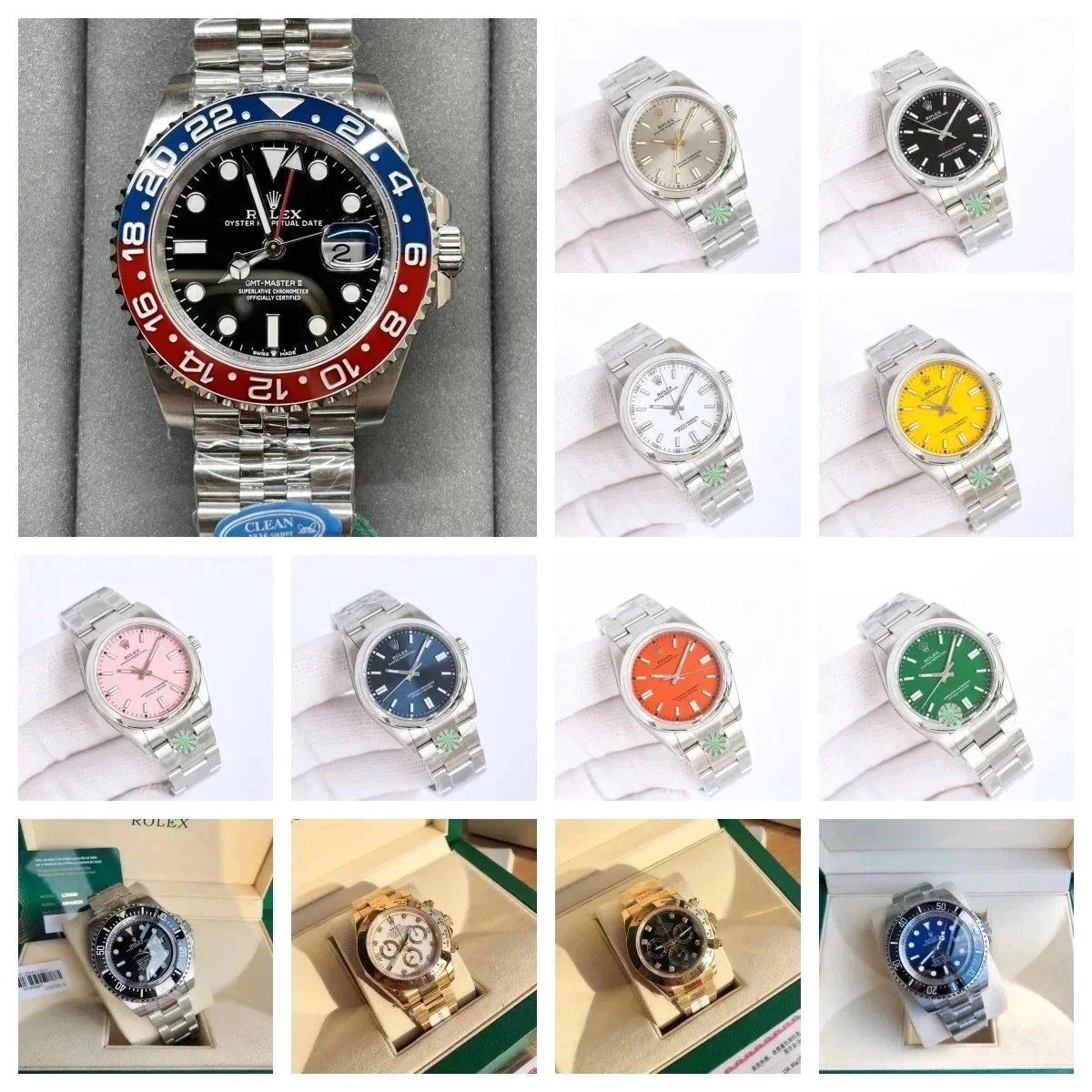 ROLEX GMT-Master II Watch with Blue and Red Bezel