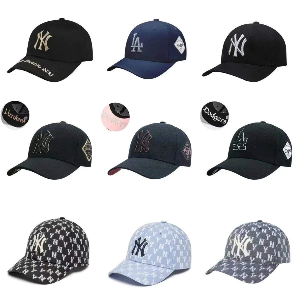 Official MLB Yankees and Dodgers Baseball Caps for Men and Women