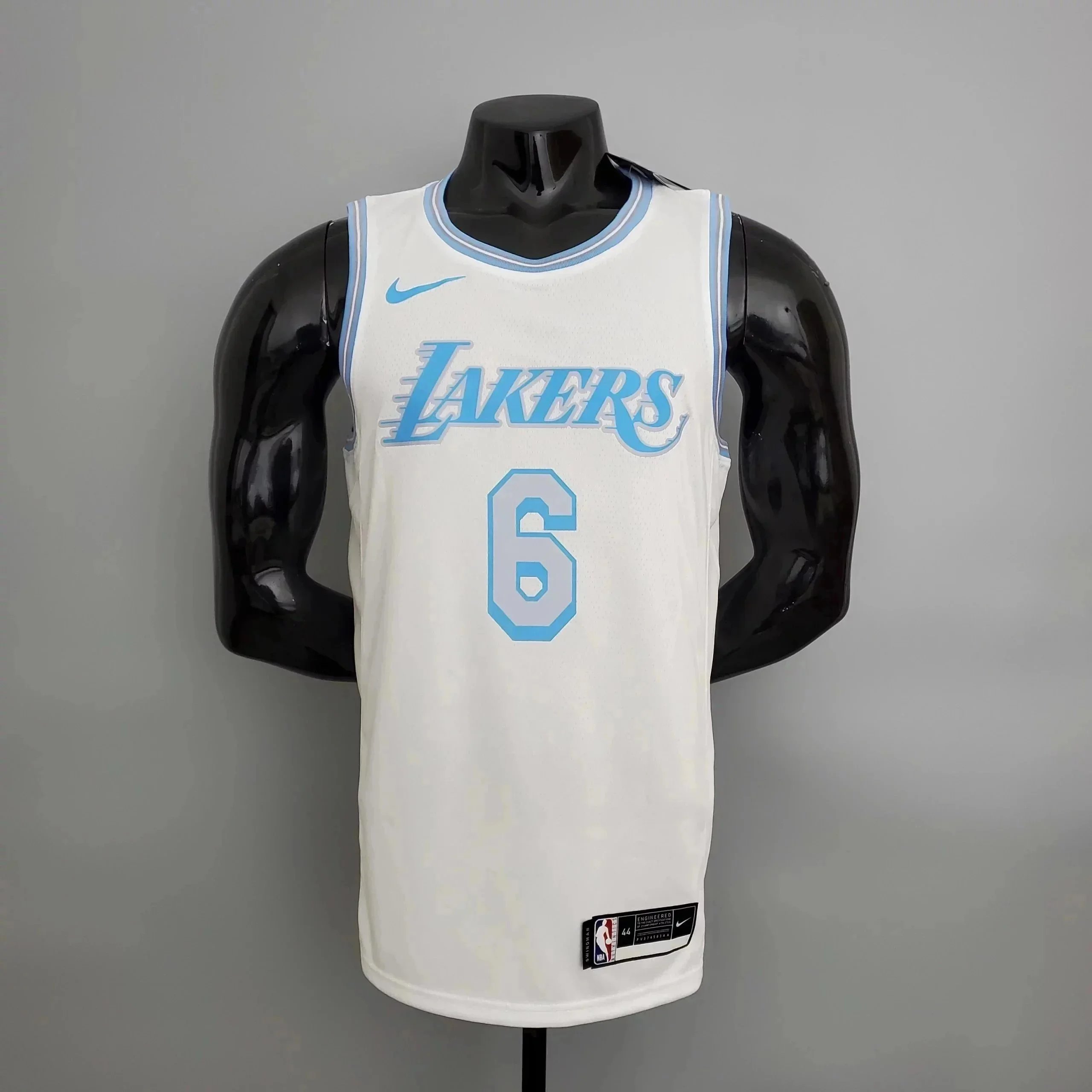 Los Angeles Lakers White City Edition Jersey Number 6