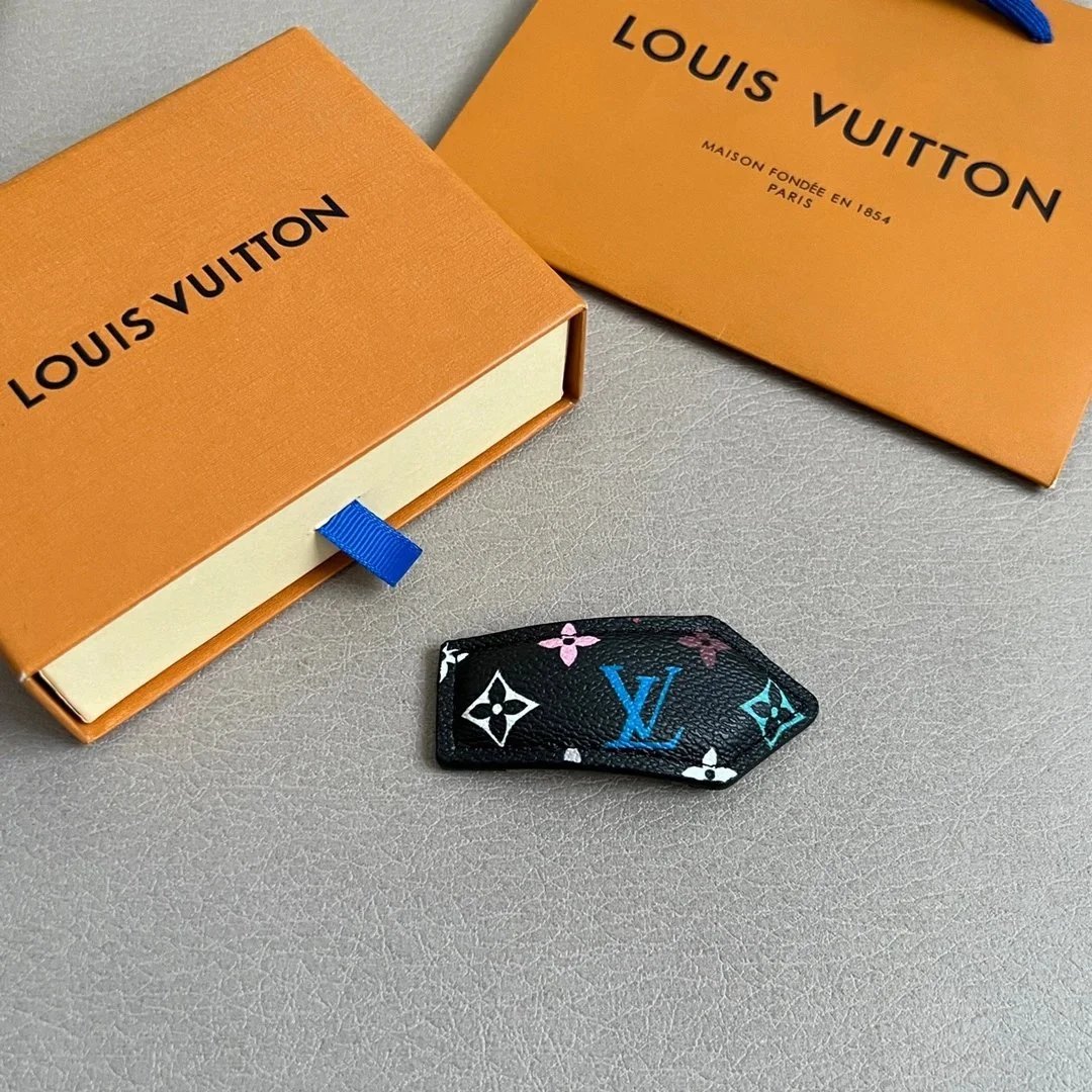 Louis Vuitton Monogram Multicolor Leather Hair Clip