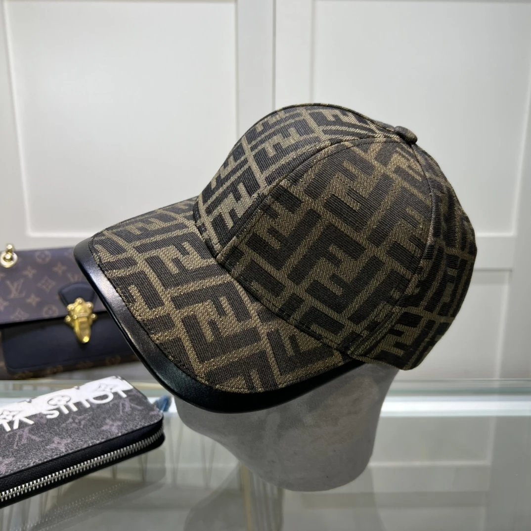 Fendi FF Logo Pattern Baseball Cap for Men and Women