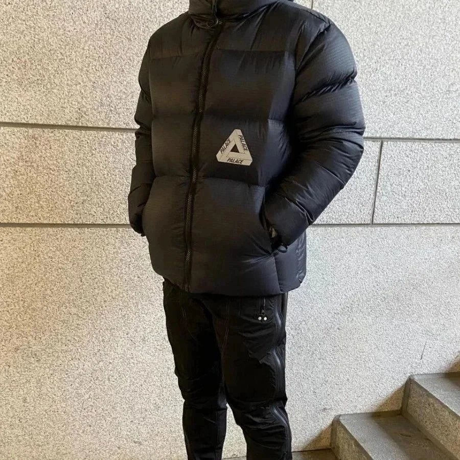 Palace Black Puffer Jacket Men's Winter Coat