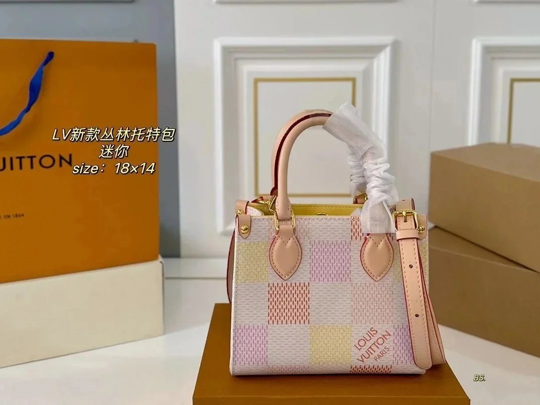 Louis Vuitton Mini Damier Azur Tote Bag Pastel Checkered Design