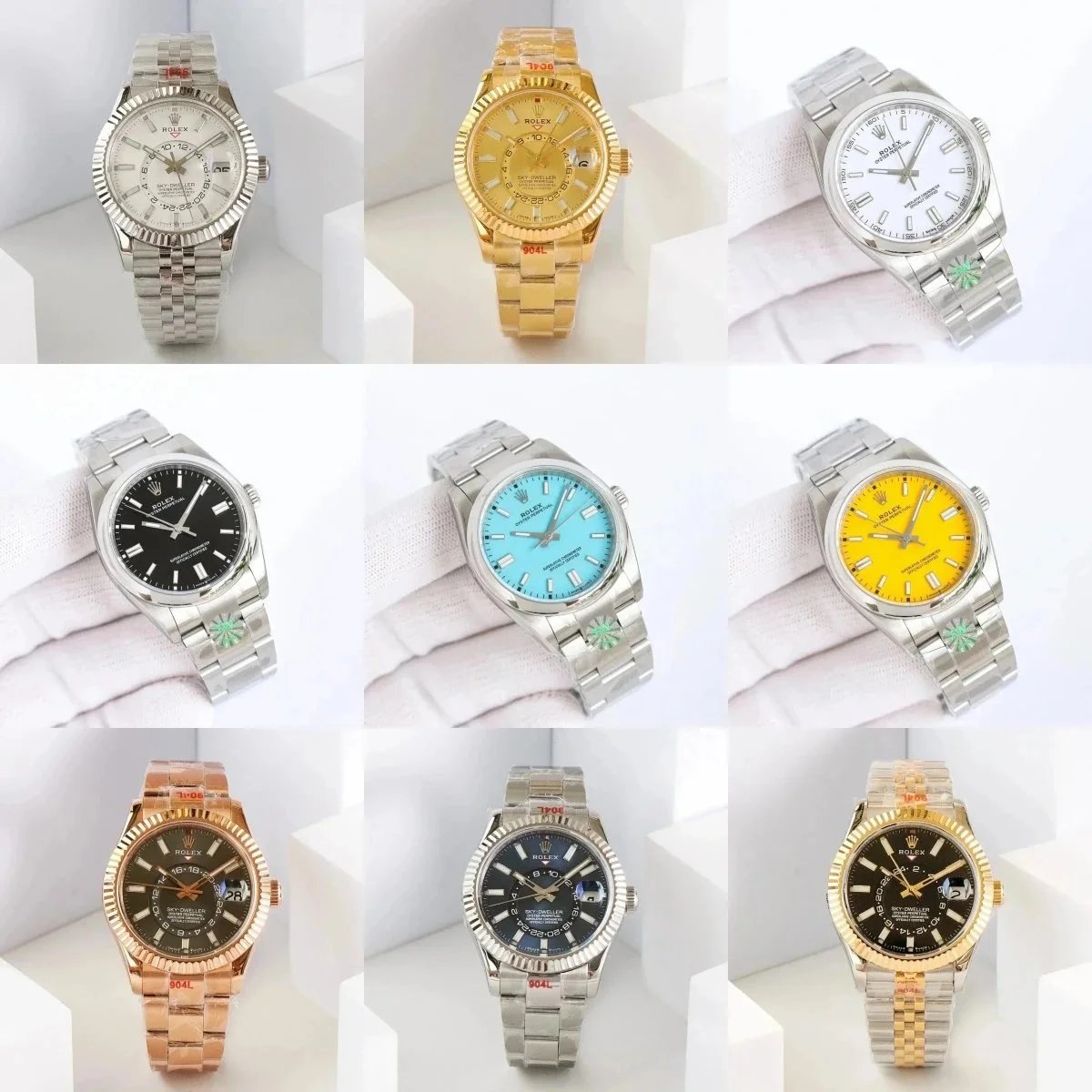 Luxury Rolex Sky-Dweller Watch Men's Automatic Stainless Steel Timepiece
