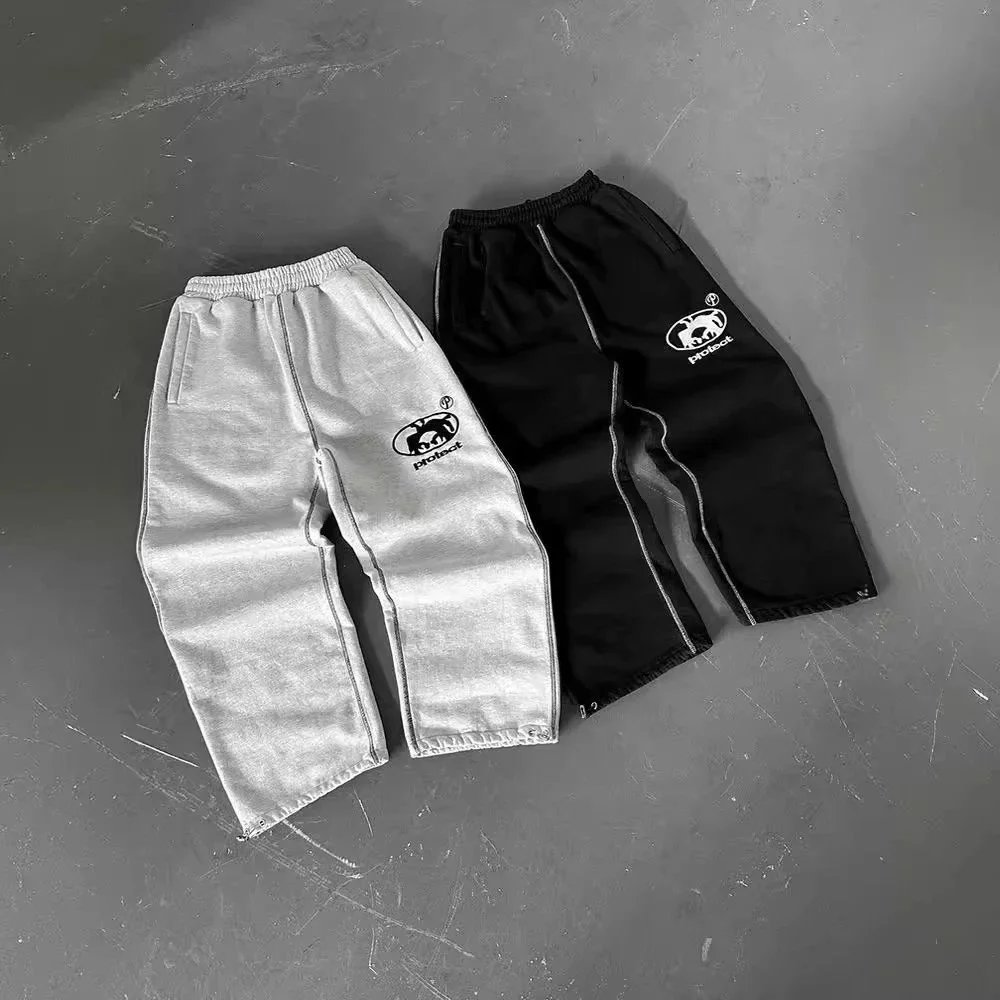 Protect Brand Kids Sweatpants Black and Gray Casual Pants for Boys Girls