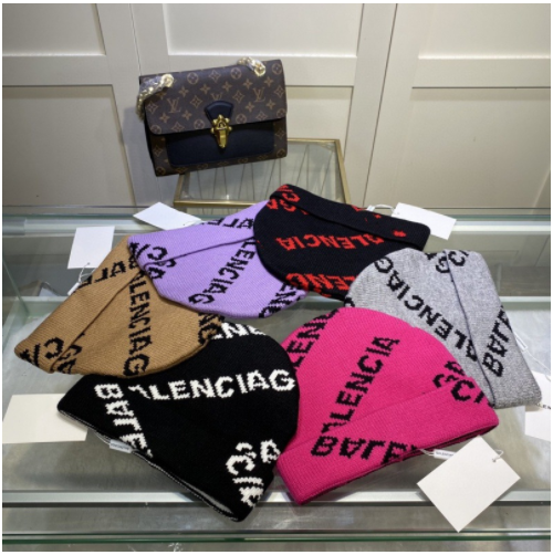 Balenciaga Logo Knit Beanie Hat for Women and Men