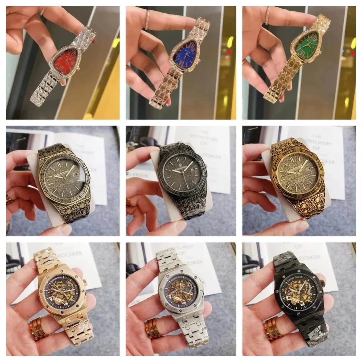 Luxury Men's Skeleton Watch Stainless Steel Bracelet Automatic Mechanical Watch