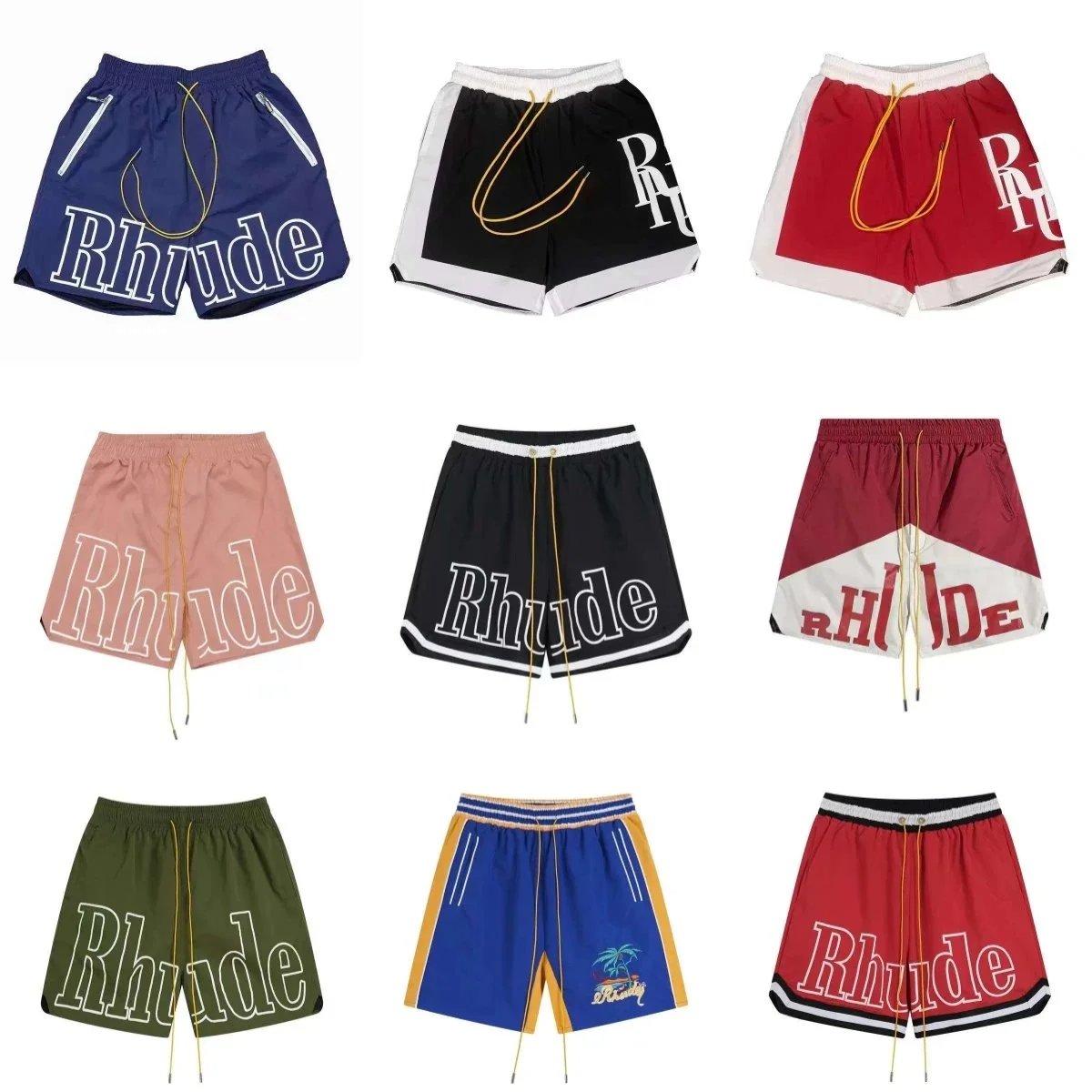 Rhude Logo Basketball Shorts for Men and Women