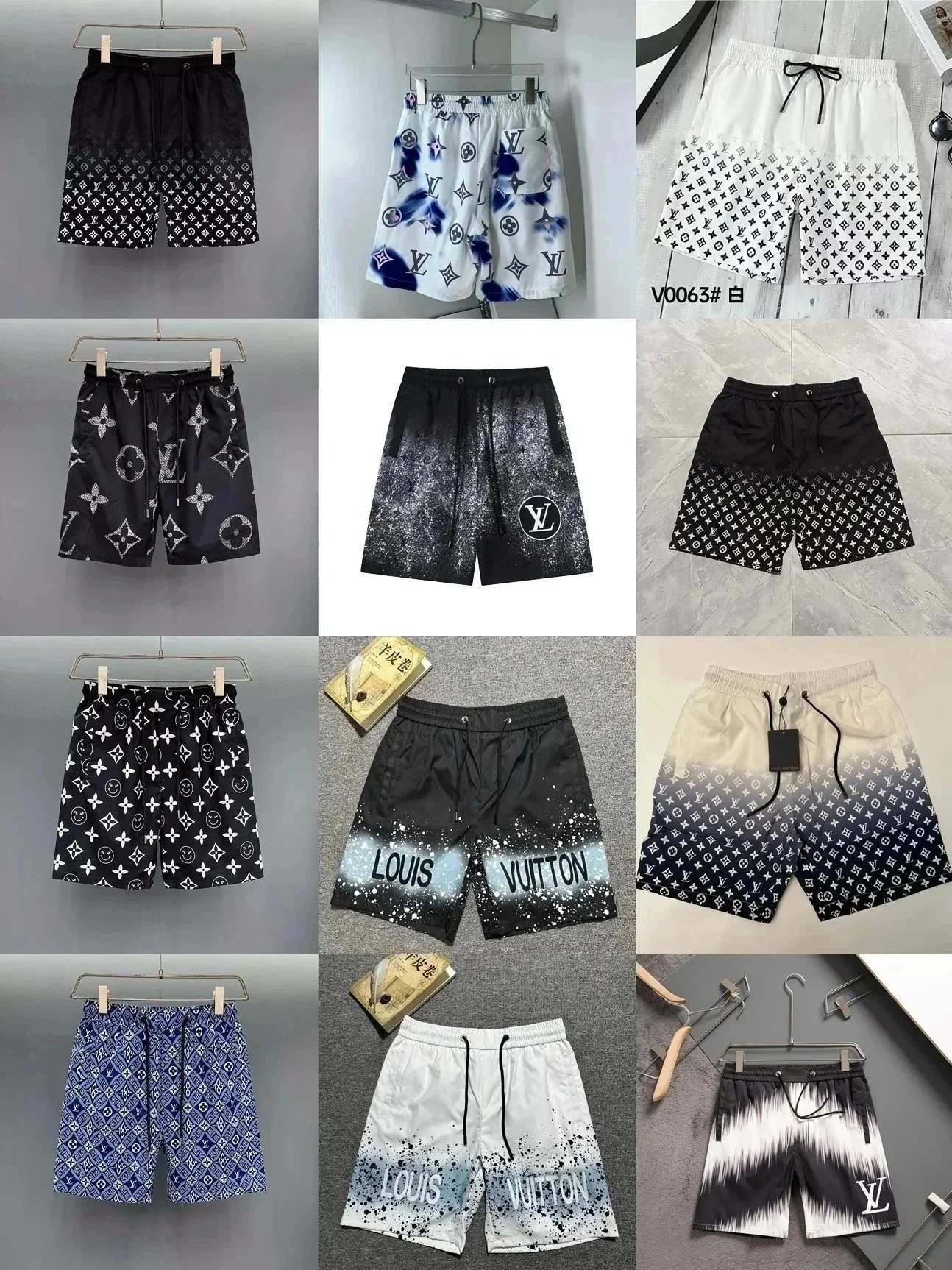Luxury Louis Vuitton Patterned Men's Shorts Fashion Summer Wear
