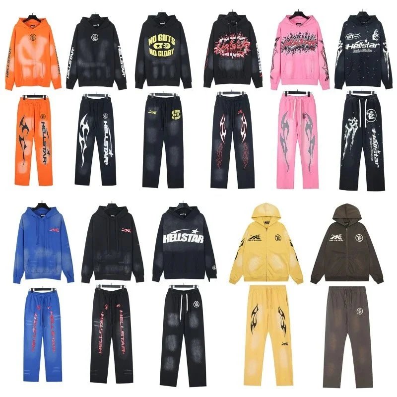 Hellstar Hoodie and Pants Set - Streetwear Tracksuit for Men and Women