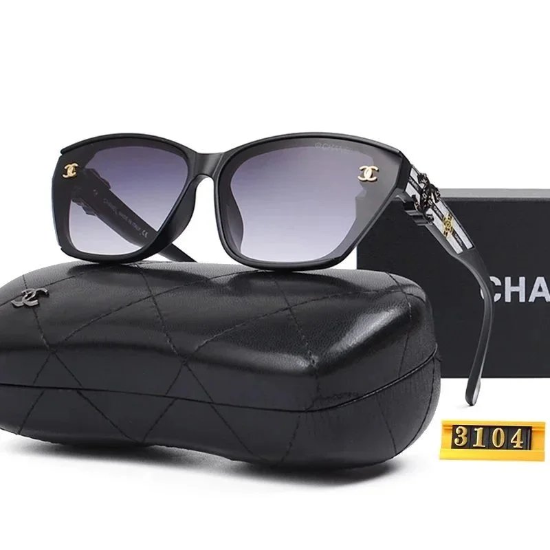 Chanel 3104 Sunglasses Women Fashion Gradient Lens Black Frame