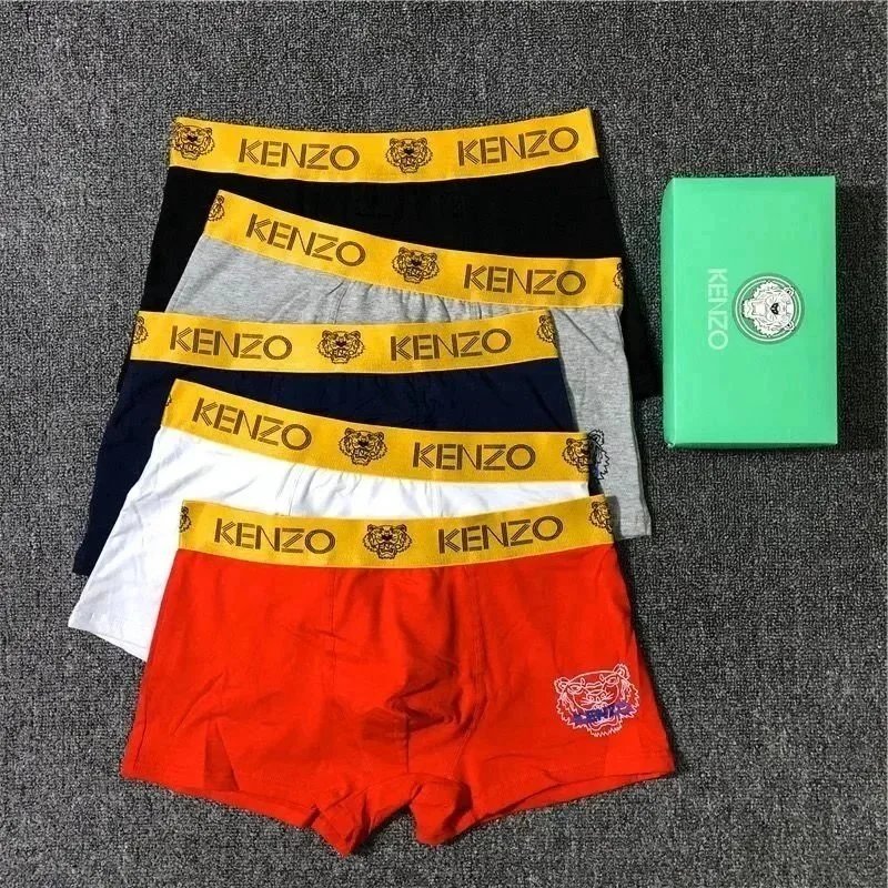KENZO Men's Tiger Logo Boxer Briefs 5-Pack