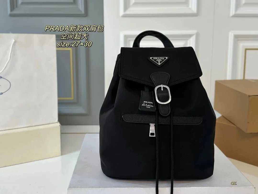 PRADA Re-Edition 1993 Backpack Black Nylon Large Capacity