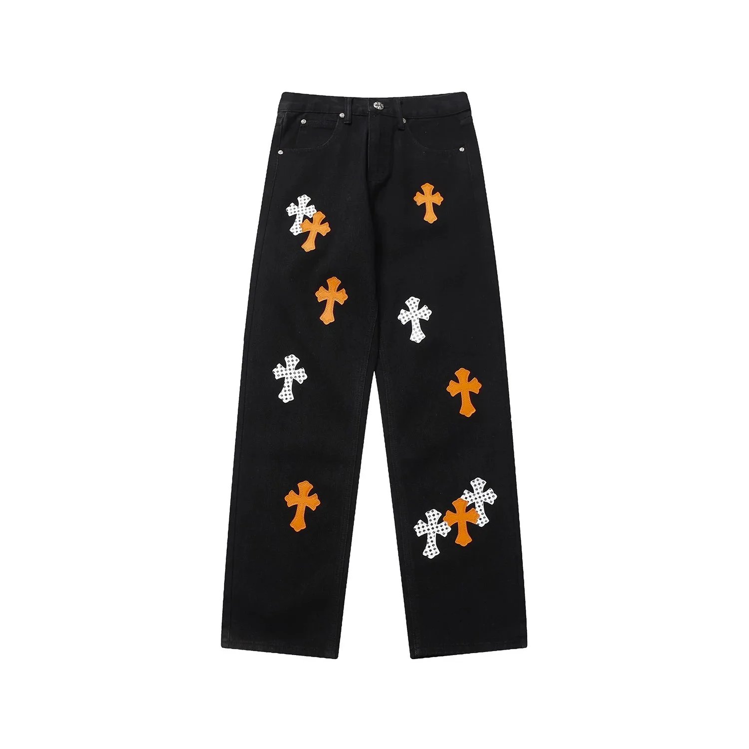 Off-White Black Cross Patch Denim Pants