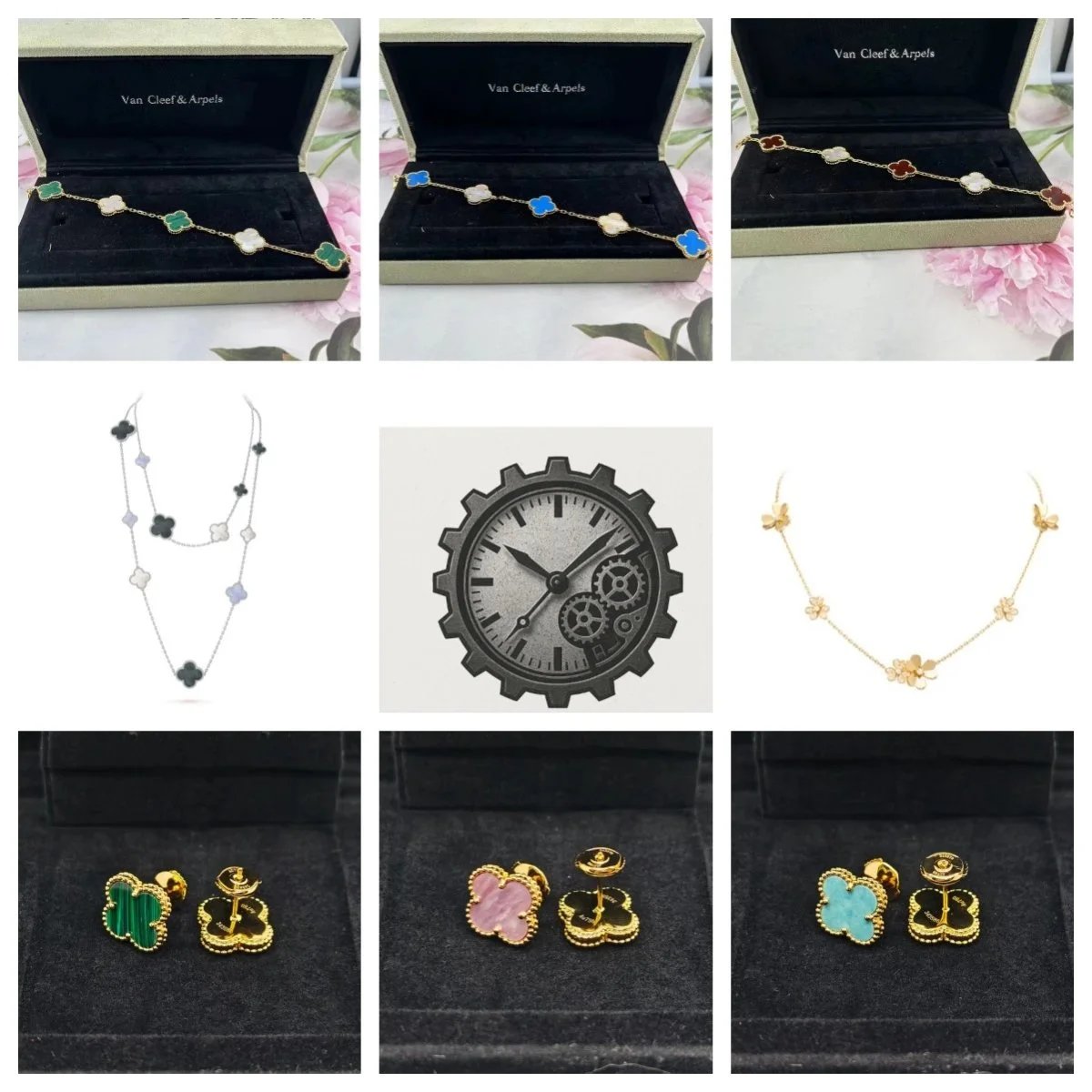 Van Cleef & Arpels Alhambra Necklace and Earrings Collection