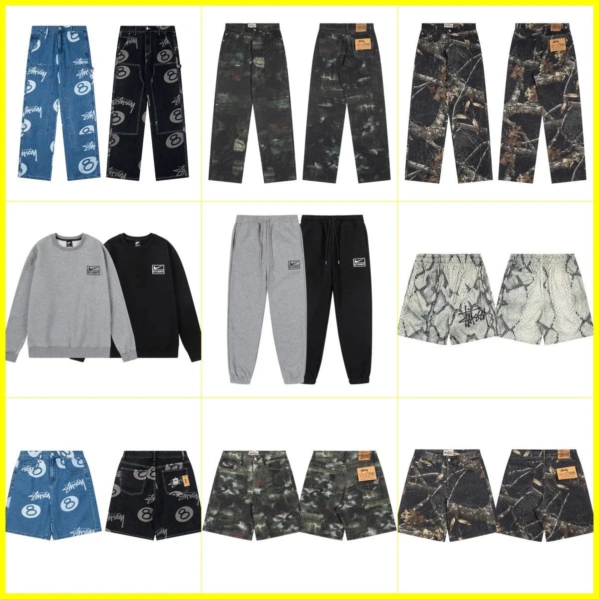 Stussy x Nike Collaboration Pants Shorts Sweatshirts Collection