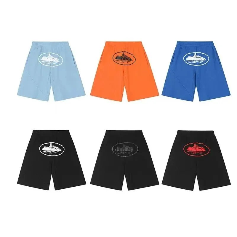 Men's Casual Swim Shorts with Ship Logo Design