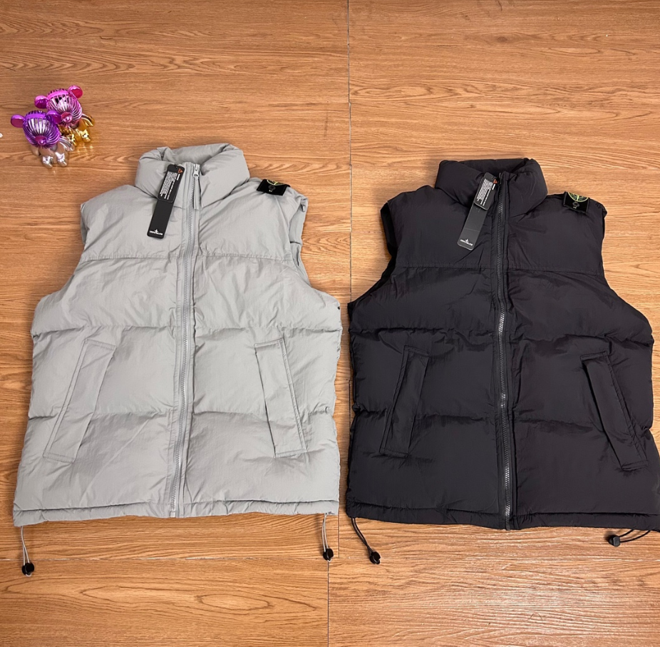 Moncler Down Vest for Men and Women - Gray and Black