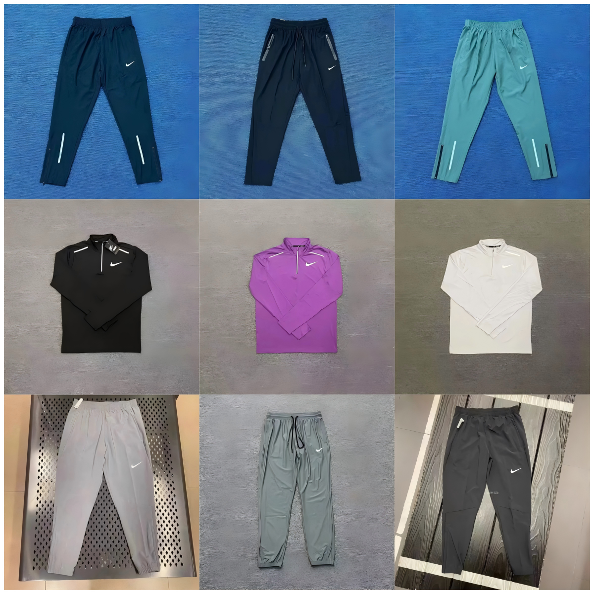 Nike Men's Performance Joggers and Quarter-Zip Tops