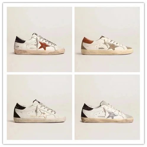 Golden Goose Superstar Sneakers White Leather Star Design