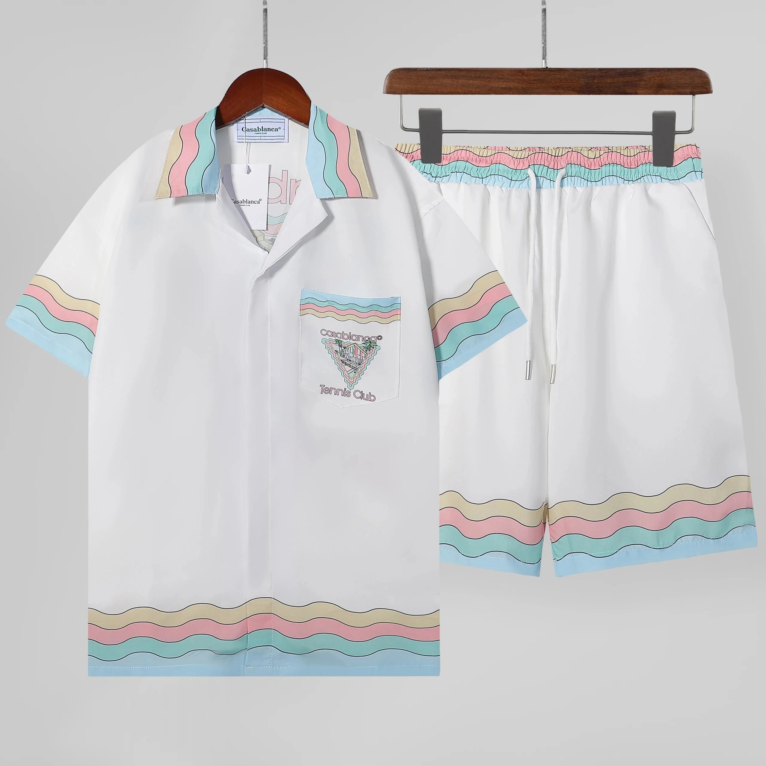 Casablanca Tennis Club Short Sleeve Shirt and Shorts Set