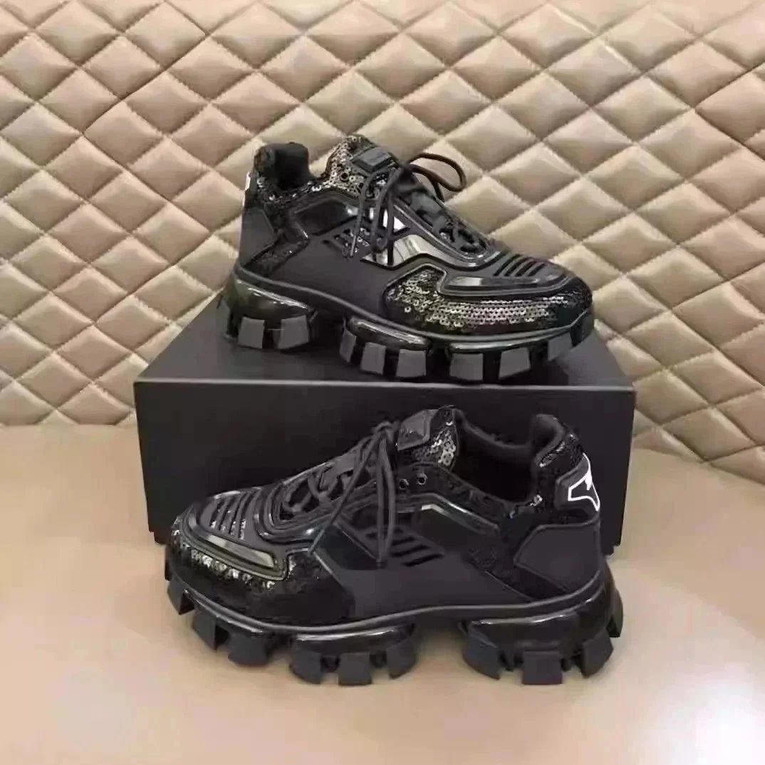 Balenciaga Black Triple S Sneakers with Sequin Details
