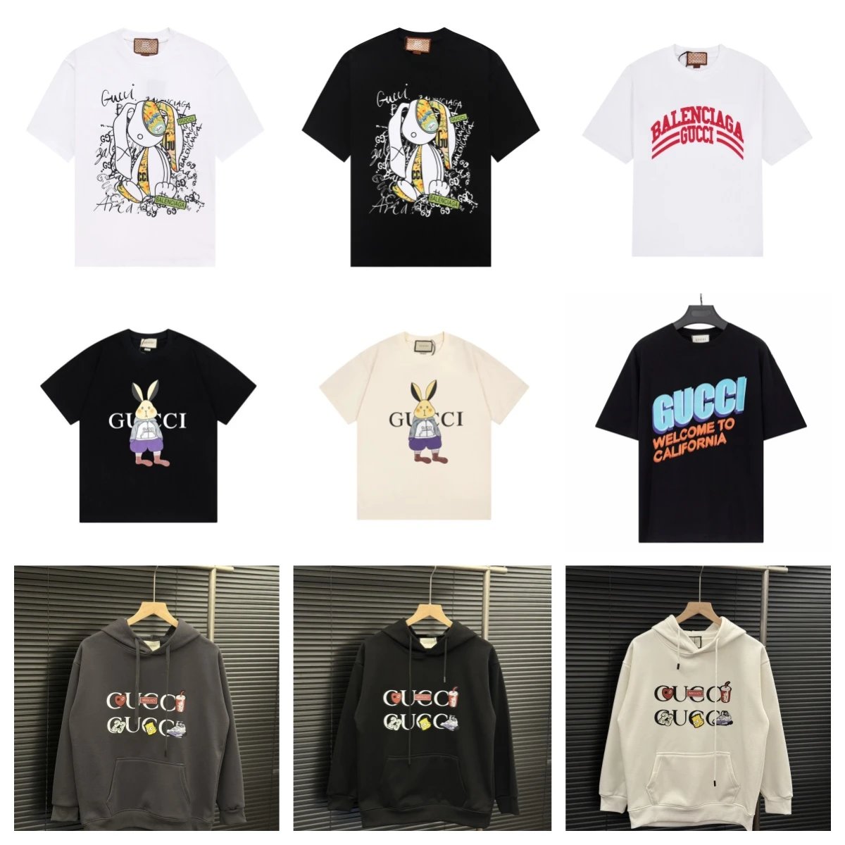 Gucci Rabbit Print T-Shirt and Hoodie Collection