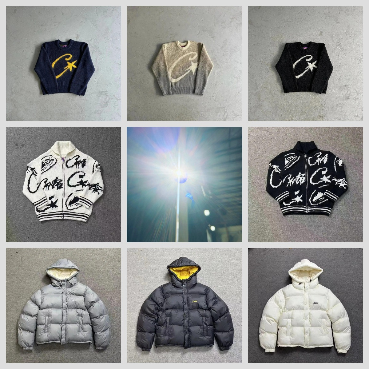 Cape Brand Knit Sweaters and Puffer Jackets for Men