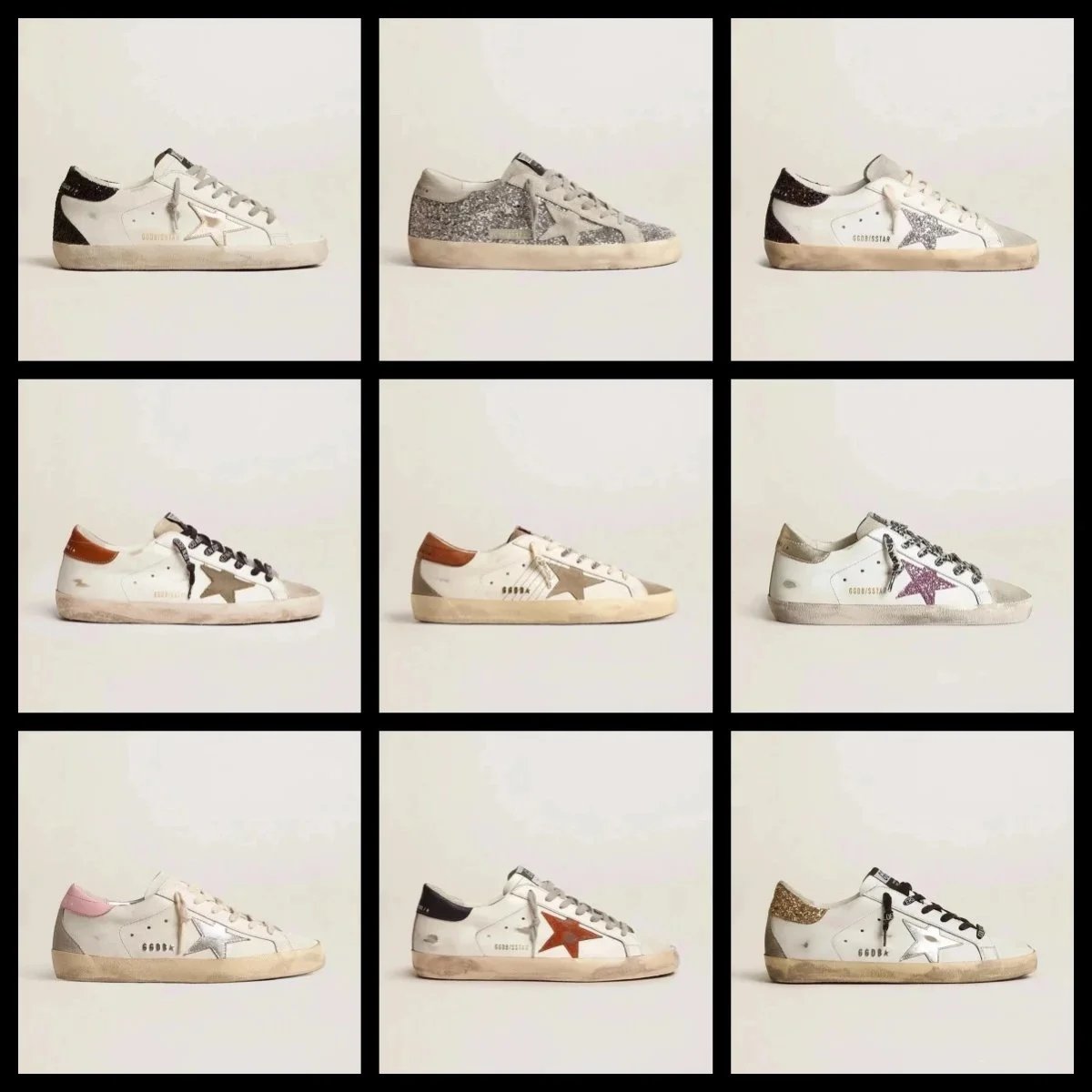 Golden Goose Superstar Sneakers White Leather Star Design