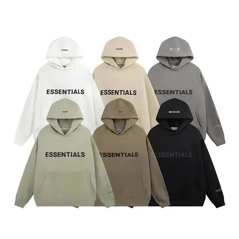 Essentials Hoodie Sweatshirt Oversized Logo Print Pullover