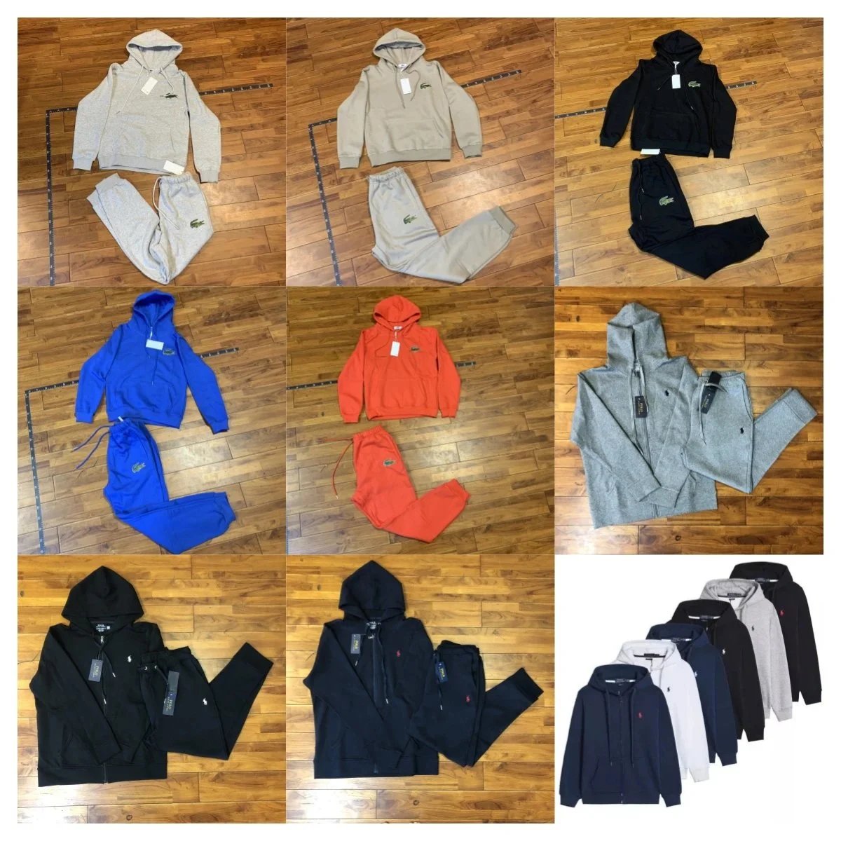 Lacoste Men's Hoodie and Sweatpants Set Casual Tracksuit