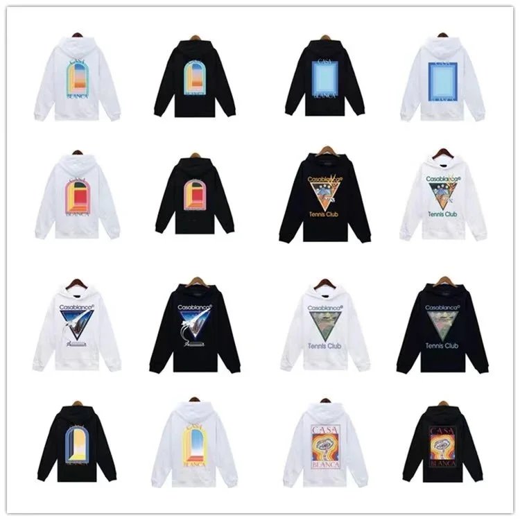 Casablanca Tennis Club Hoodie Men Women Fashion Streetwear Sweatshirt