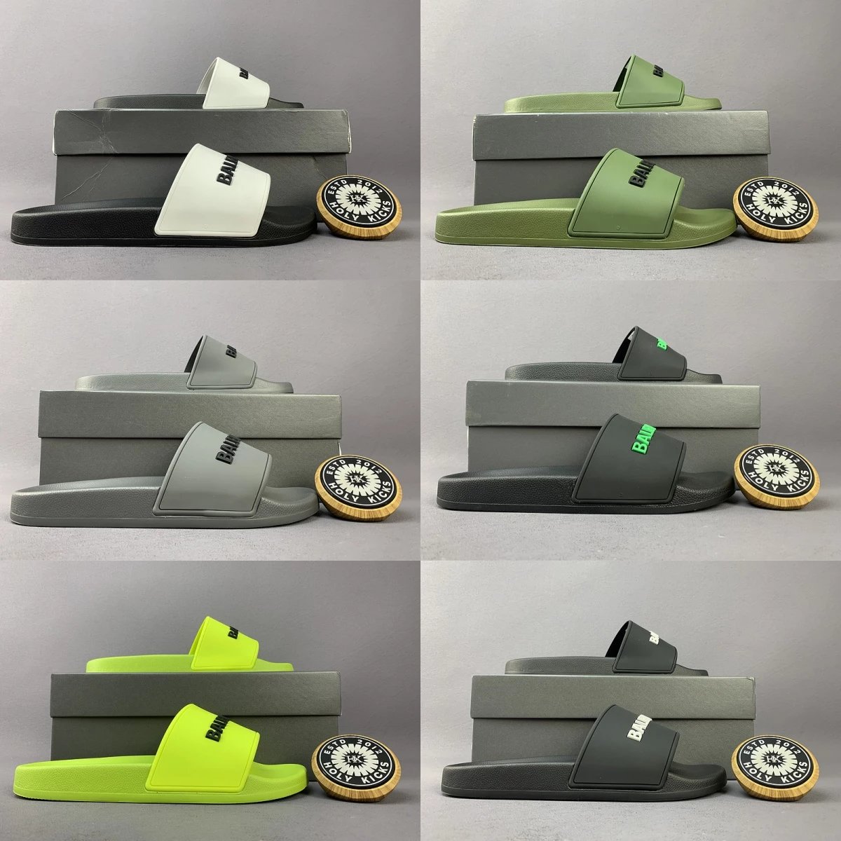 BAU Slide Sandals Men Women Summer Casual Slides Outdoor Beach Shoes