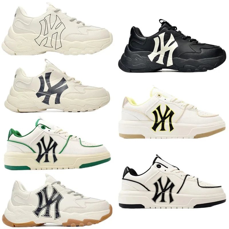 NY Yankees Logo Sneakers for Men and Women - Fashionable Athletic Shoes