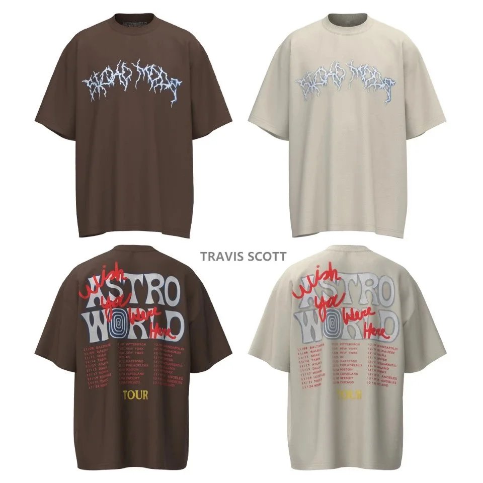 Travis Scott Astro World Tour T-Shirt Oversized Graphic Tee