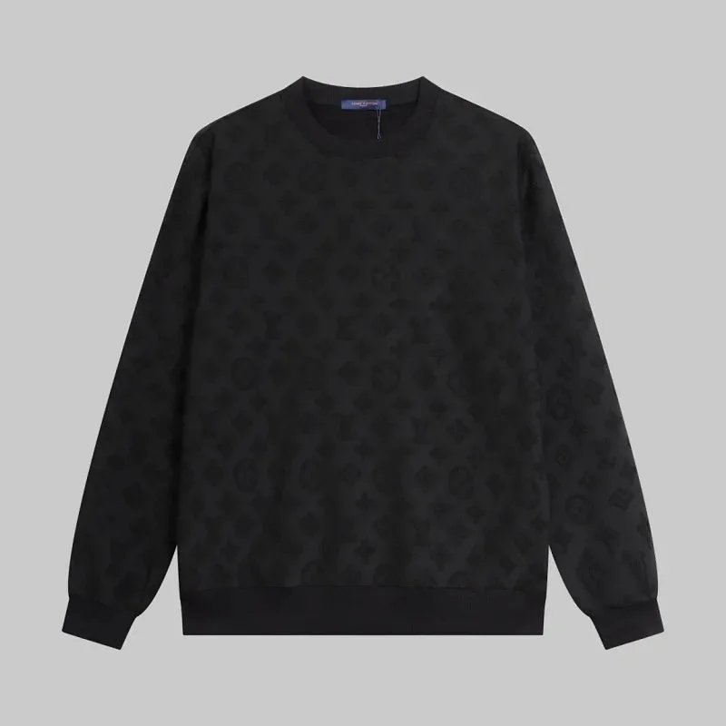 MOSCHINO Black Monogram Pattern Crewneck Sweatshirt