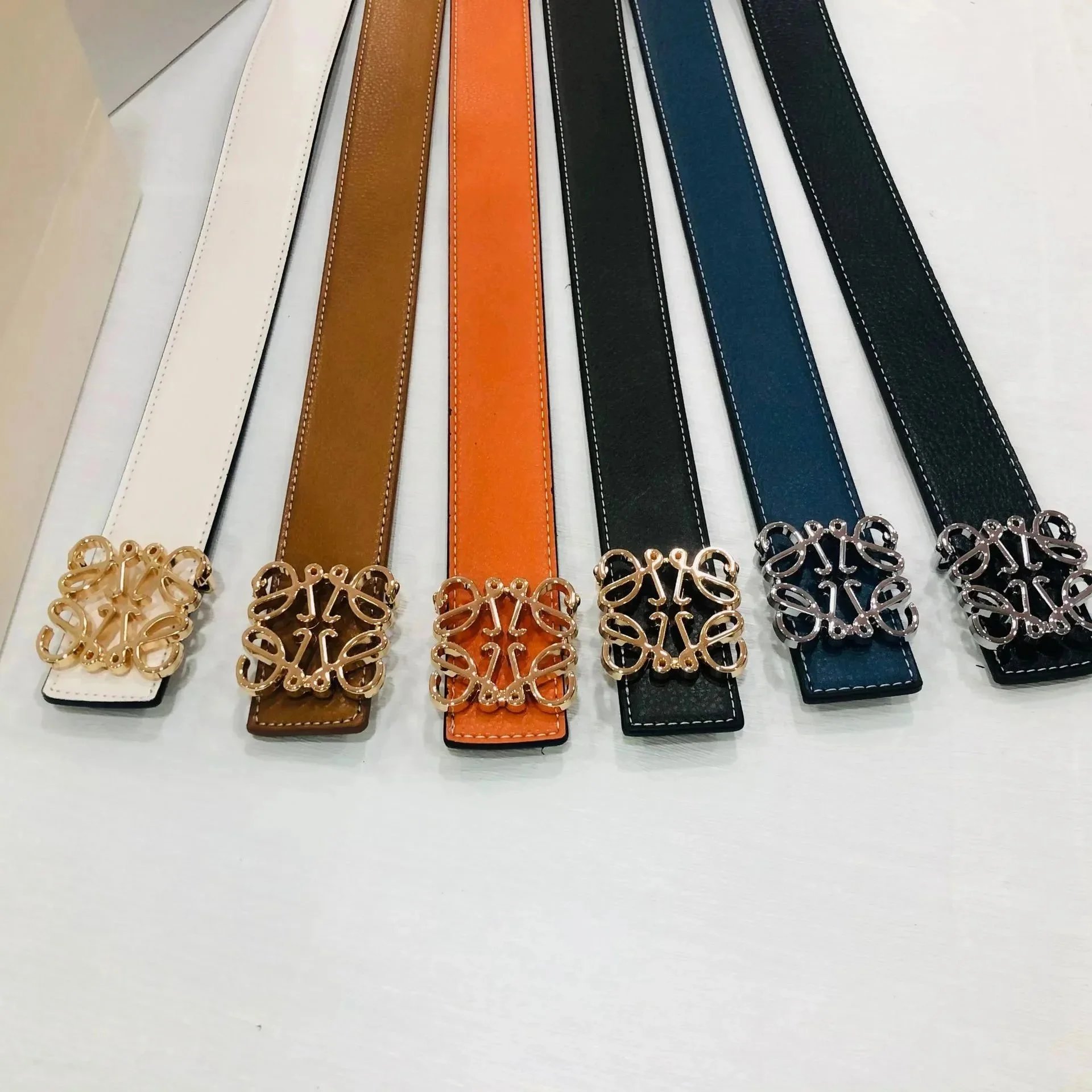 LOEWE Anagram Leather Belt in Multiple Colors