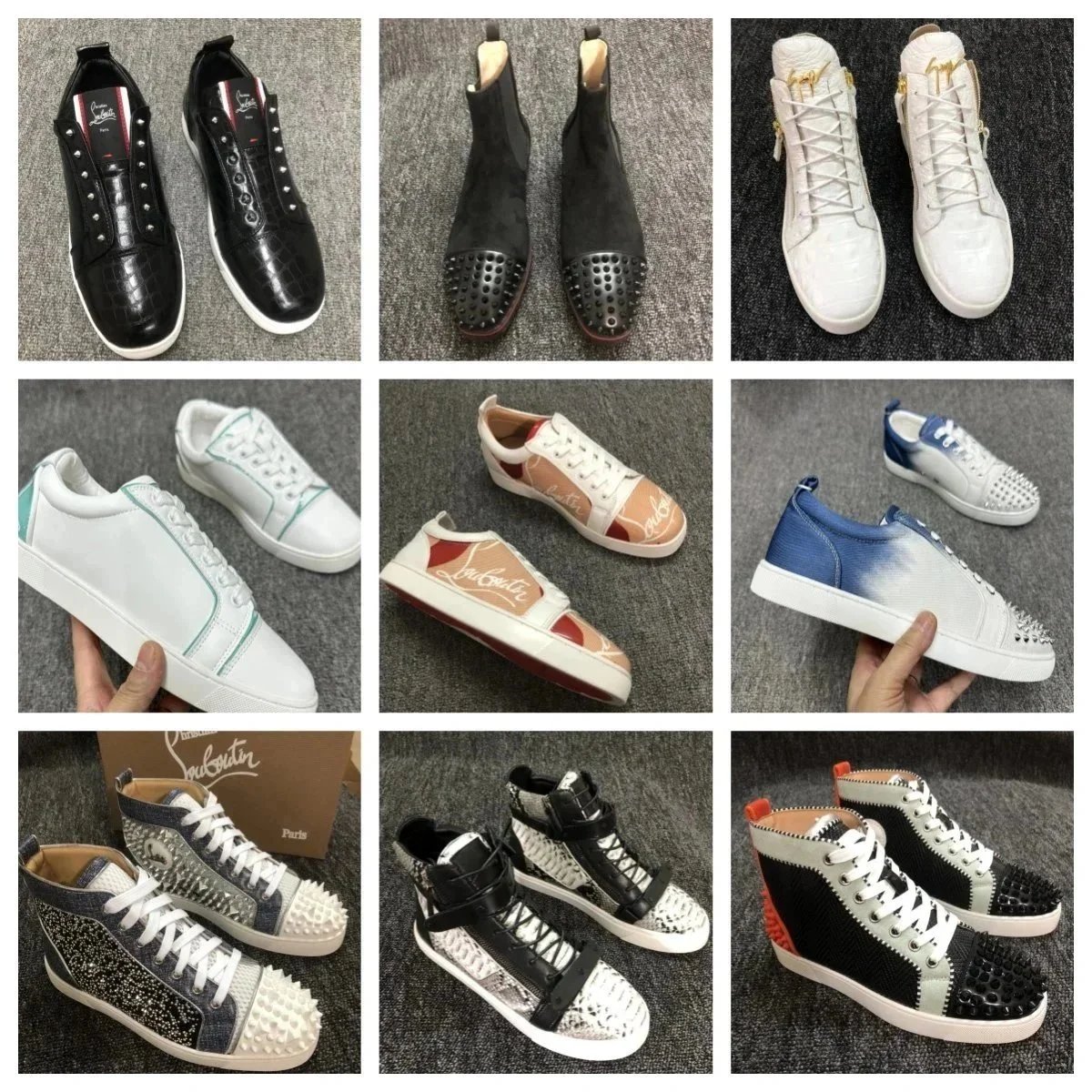 Christian Louboutin Sneakers for Men and Women - Stylish Leather Shoes with Spikes