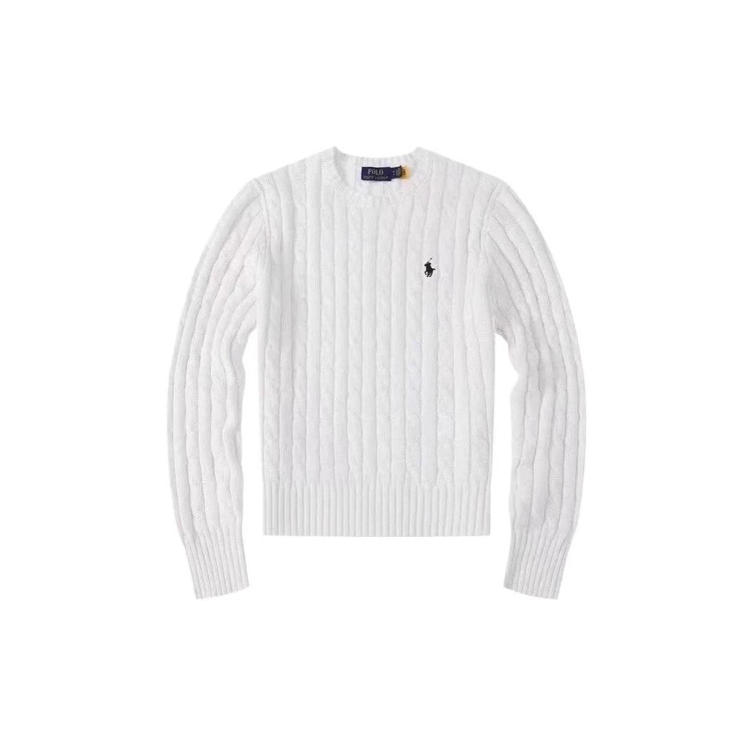 Polo Ralph Lauren White Cable Knit Sweater for Men