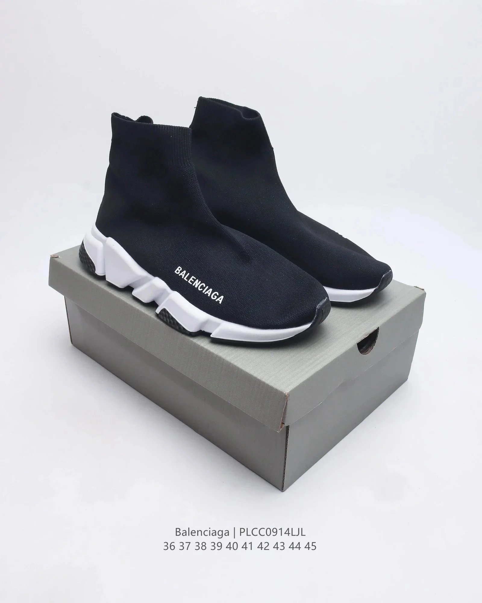 Balenciaga Speed Trainer Sneakers Black White