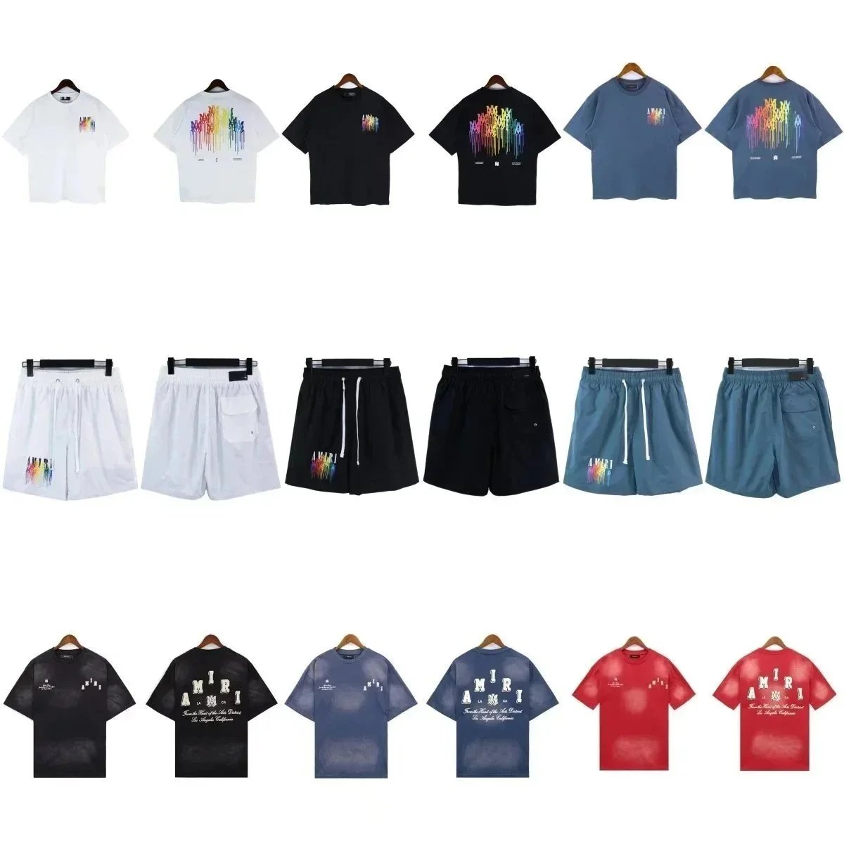 AMIRI Rainbow Logo T-Shirts and Shorts Collection