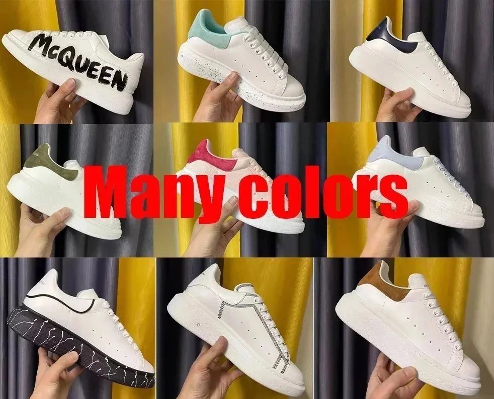 McQueen White Sneakers for Men and Women Fashion Casual Shoes
