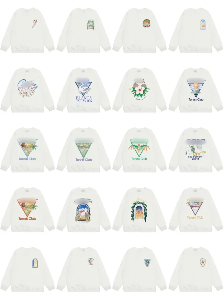 Tennis Club White Sweatshirts with Unique Graphic Designs