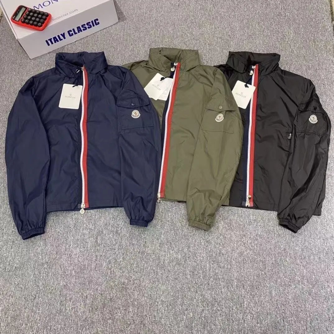 Moncler Classic Windbreaker Jacket Men's Lightweight Outdoor Sport Coat