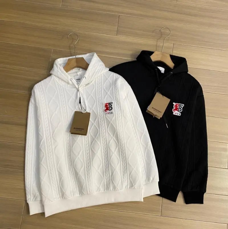 Burberry Quilted Hoodie Sweatshirt Men Women 2024 New Fashion Logo Hoodies